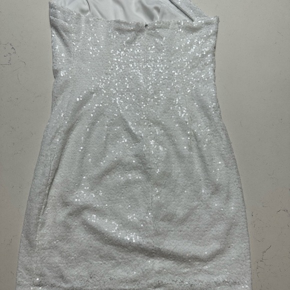 Revolve White Sparkle Sundown Mini Dress - Picture 3 of 5